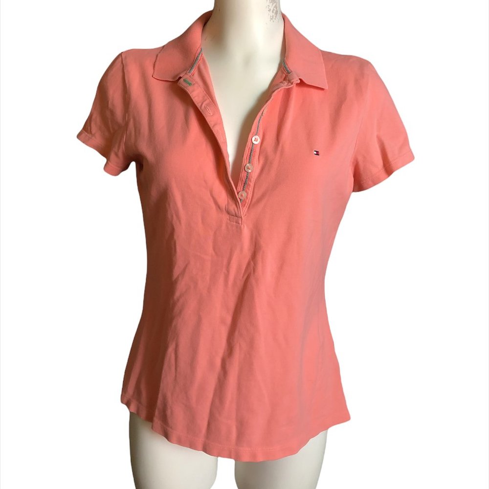 COPY - Peach/coral color Polo (V47)